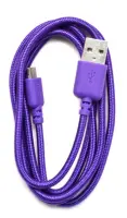 Data Cord Cable Ancus USB to Micro USB with Enhanced Plug-inn Purple