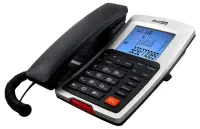 Telephone Maxcom KXT709 Grafite - Silver with Lcd, Speaker Phone and Incoming Ringing Led Indicator