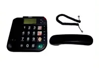 Telephone Maxcom KXT480 Black with Lcd, Incoming Ringing Led Indicator and Big Buttons