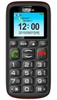 Maxcom MM428BB (Dual Sim) 1.8" with Large Buttons, FM Radio (Works without Handsfree), Torch and Emergency Button Black