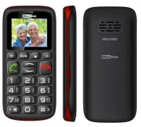 Maxcom MM428BB (Dual Sim) 1.8" with Large Buttons, FM Radio (Works without Handsfree), Torch and Emergency Button Black