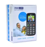 Maxcom MM428BB (Dual Sim) 1.8" with Large Buttons, FM Radio (Works without Handsfree), Torch and Emergency Button Black