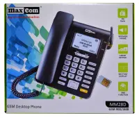 GSM Desktop Phone Maxcom Comfort MM28D Black with Mobile Phone Use and FM Radio