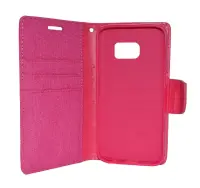 Book Case Goospery Canvas Diary for Samsung SM-G930F Galaxy S7 Pink by Mercury