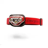 Energizer Vision HD Headlight 3 Led 300 Lumens IPX4 with Batteries 3 x AAA Red