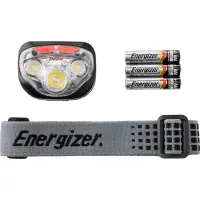 Energizer Vision HD+ Focus Headlight IPX4 3 LED 400 Lumens with Batteries 3 x AAA Grey