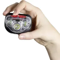 Energizer Vision HD+ Focus Headlight IPX4 3 LED 400 Lumens with Batteries 3 x AAA Grey