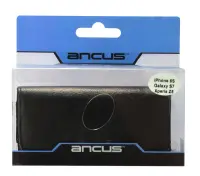 Case Horizontal Medium Ancus Leather for Smartphone 4,5" to 5" Inches Black