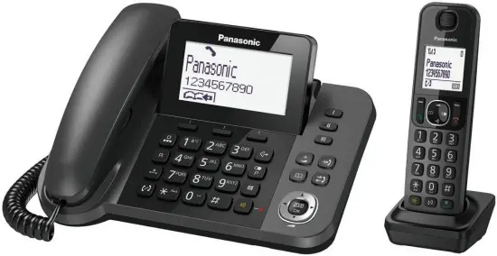 Corded Handset Panasonic KX-TGF310EXM Black + Dect/Gap with Hands-Free Input