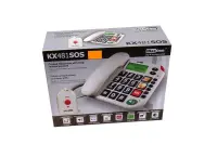 Telephone Maxcom KXT481 SOS White with Lcd, Incoming Ringing Led Indicator and Big Buttons