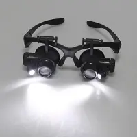 Magnifying Headlamp 9892GJ 10x, 15x, 20x, 25x with Led in Eyeglass Frame