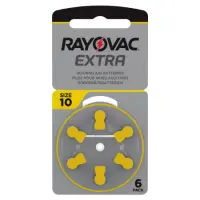 Hearing Aid Batteries Rayovac 10 Extra Advanced 1.45V Pcs. 6