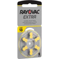 Hearing Aid Batteries Rayovac 10 Extra Advanced 1.45V Pcs. 6