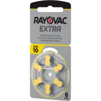 Hearing Aid Batteries Rayovac 10 Extra Advanced 1.45V Pcs. 6