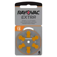 Hearing Aid Batteries Rayovac 13 Extra Advanced 1.45V Pcs. 6