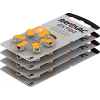 Hearing Aid Batteries Rayovac 13 Extra Advanced 1.45V Pcs. 6