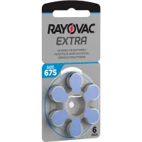 Hearing Aid Batteries Rayovac 675 Extra Advanced 1.45V Pcs. 6