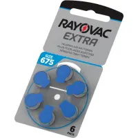 Hearing Aid Batteries Rayovac 675 Extra Advanced 1.45V Pcs. 6