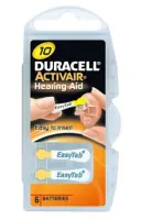 Hearing Aid Batteries Duracell 10 Activair 1,45V Pcs. 6