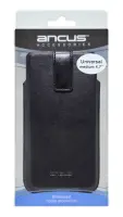 Case Protect Ancus Universal Medium up to 4.7" Leather Black with Card Slot