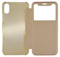 Book Case Ancus S-View Elegance for Apple iPhone X / XS Gold