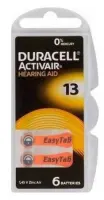 Hearing Aid Batteries Duracell 13 Activair 1,45V Pcs. 6