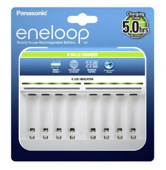 Battery Charger Panasonic Eneloop BQ-CC63E for AA/AAA up to 8 Baterries