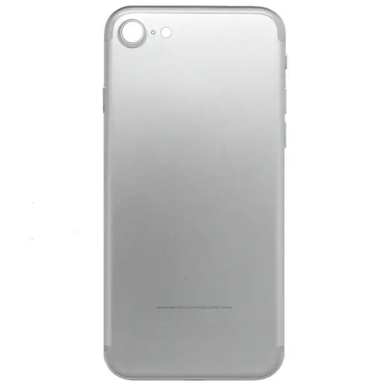 Battery Cover with Frame for Apple iPhone 7 Silver with Camera Lens, SIM Tray and External Keys OEM Type A