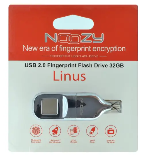 USB 2.0 Noozy Linus Fingerprint Flash Drive 32GB