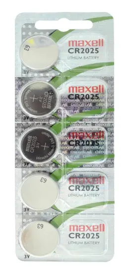 Buttoncell Maxell CR2025 Hologram 3V Pcs. 5 with Perferated Packaging