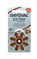 Hearing Aid Batteries Rayovac 312 Extra Advanced 1.45V Pcs. 8