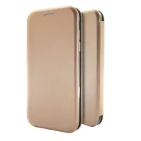 Book Case Ancus Magnetic Curve for Apple iPhone XR TPU Rose - Gold