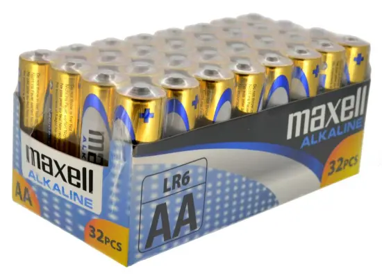 Battery Alkaline Maxell LR6 size AA 1.5 V Psc. 32