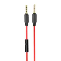 Audio Cable Hoco UPA12 3.5mm Male to 3.5mm Male with Microfone and Buttons for Audio-in, and Mobile Phones 1m Black