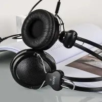 Headphone Stereo Hoco W5 Manno 3.5mm Black with Microphone and Operations Control Button