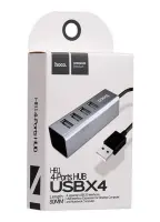 USB 2.0 Hoco HB1 4 Port Tarnish Gray