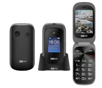 Maxcom MM825 2.8" with Camera, FM Radio (Works without Handsfre), and External Emergency Button with Big Fonts Black