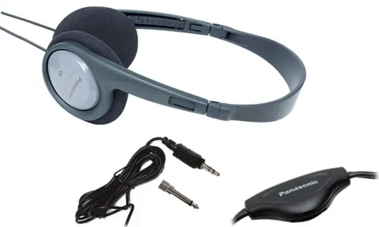 Stereo Headphone Panasonic RP-HT090 3.5mm Suitable for Television With Cable Length 5m Grey