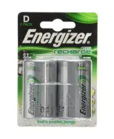 Rechargeable Battery Energizer ACCU Recharge Power Plus HR20 2500 mAh size D 1.2V Pcs 2