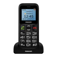 Maxcom MM426 (Dual Sim) 1.77" with Dock Station, Large Buttons, FM Radio, Torch and Emergency Button Black