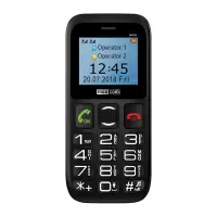 Maxcom MM426 (Dual Sim) 1.77" with Dock Station, Large Buttons, FM Radio, Torch and Emergency Button Black