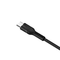 Data Cable Hoco U31 Benay Braided with Nylon Cord 3 in 1 USB to Micro-USB, Lightning, USB-C Black 1.2m