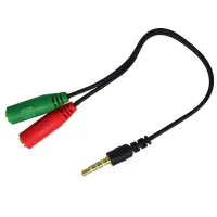 Adaptor Audio Cable Ancus HiConnect 3.5mm Male to 2 Female 3.5mm 30cm Black