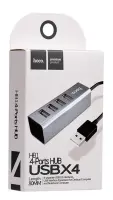 USB 2.0 Hoco HB1 4 Port Silver