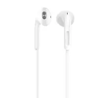 Hands Free Hoco M39 Rhyme Sound Earphones Stereo 3.5mm White with Micrphone and Operation Control Button