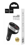 Car Charger Hoco Z29 Regal Dual USB Fast Charge 5V/3.1A with Cigarette Lighter Port Black