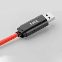 Data Cable Hoco U29 LED Display USB to Micro-USB Flat 2.0A Fast Charging Red 1m