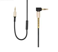 Audio Cable Hoco UPA02 3.5mm Male to 3.5mm Male 2m Black with microphone