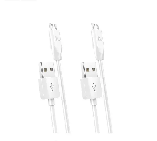 Data Cable Hoco X1 USB to Micro-USB White 1m - 2 Pieces