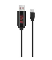 Data Cable Hoco U29 LED Display USB to Micro-USB 2.0A Fast Charging White 1m